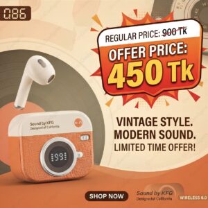 Q86 Retro Camera TWS Earbuds Best Price in BD
