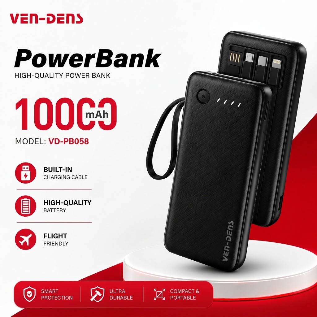 VEN-DENS VD-PB058 Power Bank Features